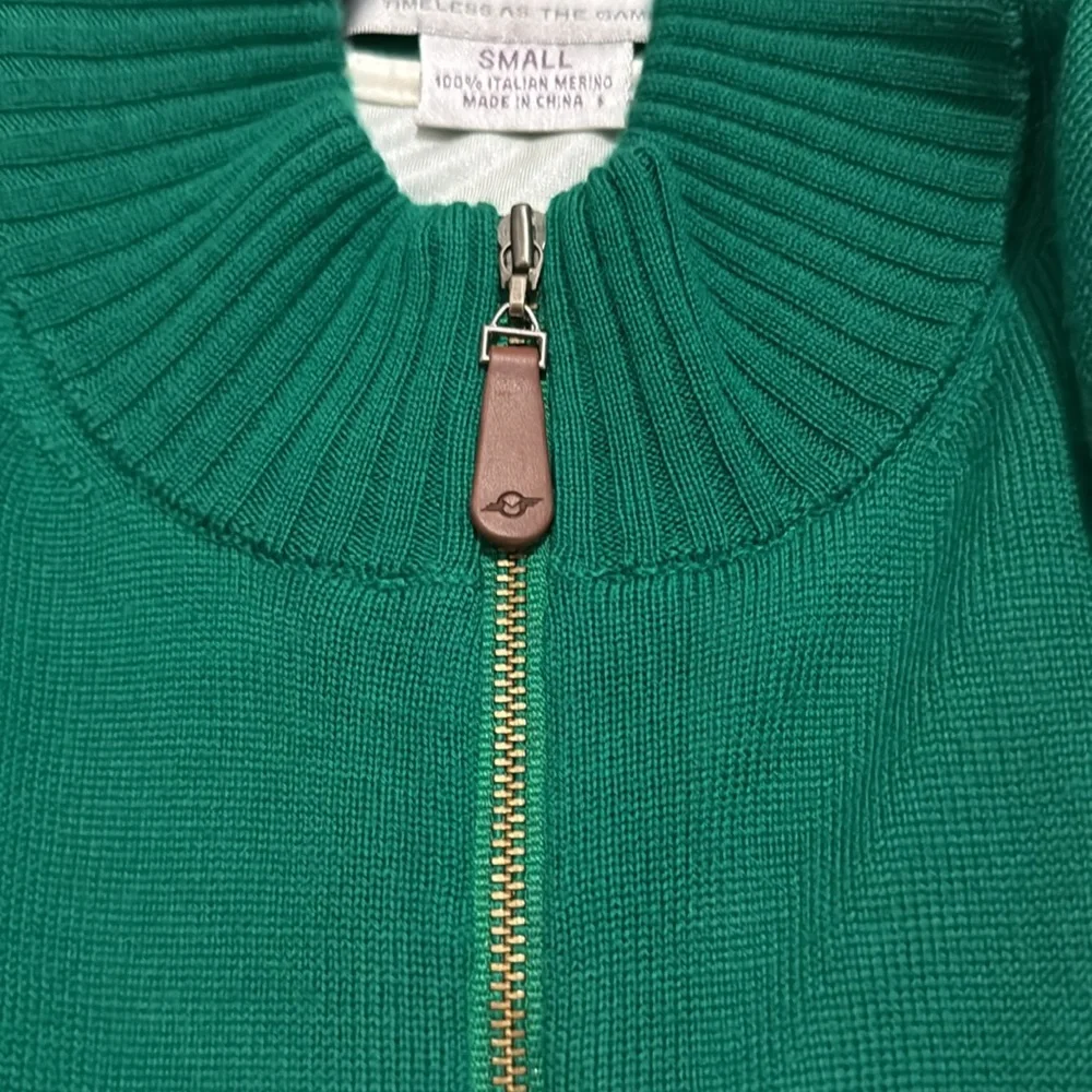 NWOT Martin Golf 1/4 Zip Wind Sweater Green Small